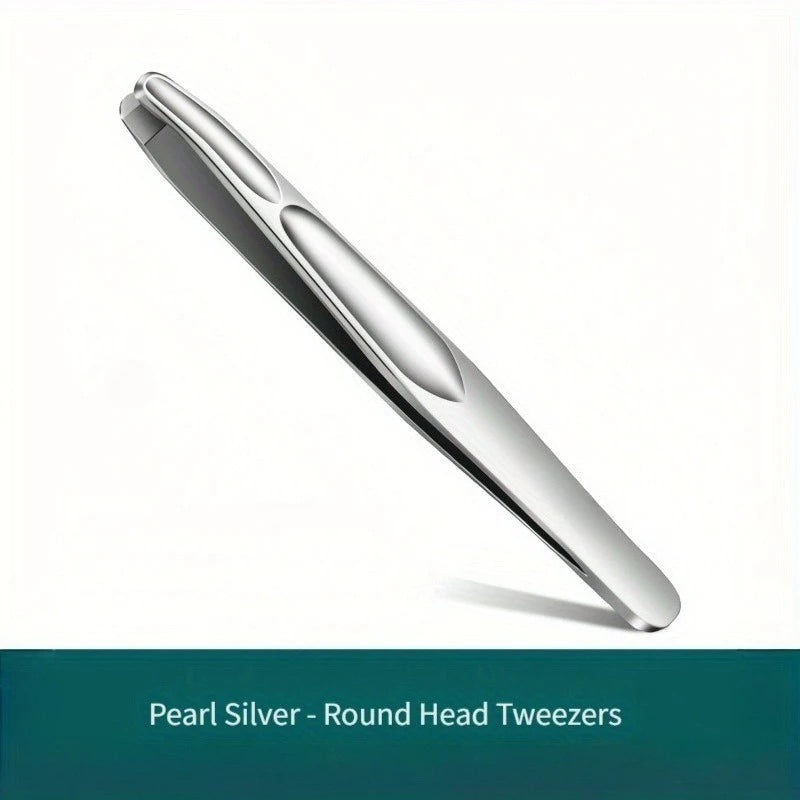 Premium Round Head Tweezers for Eyebrow & Facial Hair Removal Seamless Clips Short Hair Precision Beard Clip - image 9