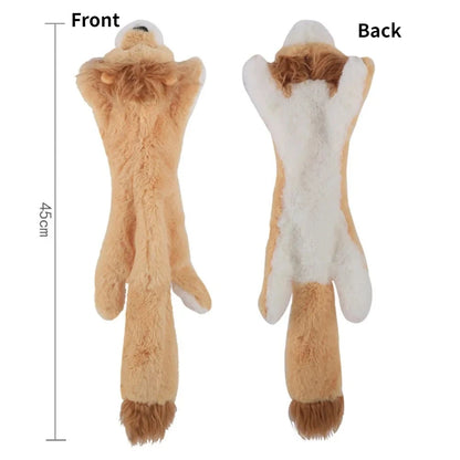 Funny Simulated Animal No Stuffing Dog Toy with Squeakers Durable Stuffingless Plush Squeaky Dog Chew Toy Crinkle Pet Squeak…