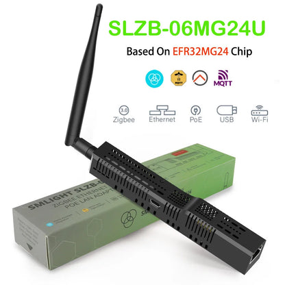 SMLIGHT SLZB-06/M/P7 Zigbee 3.0 to Ethernet,USB,and WiFi gateway coordinator with PoE,works with Zigbee2MQTT,Home Assistant,…