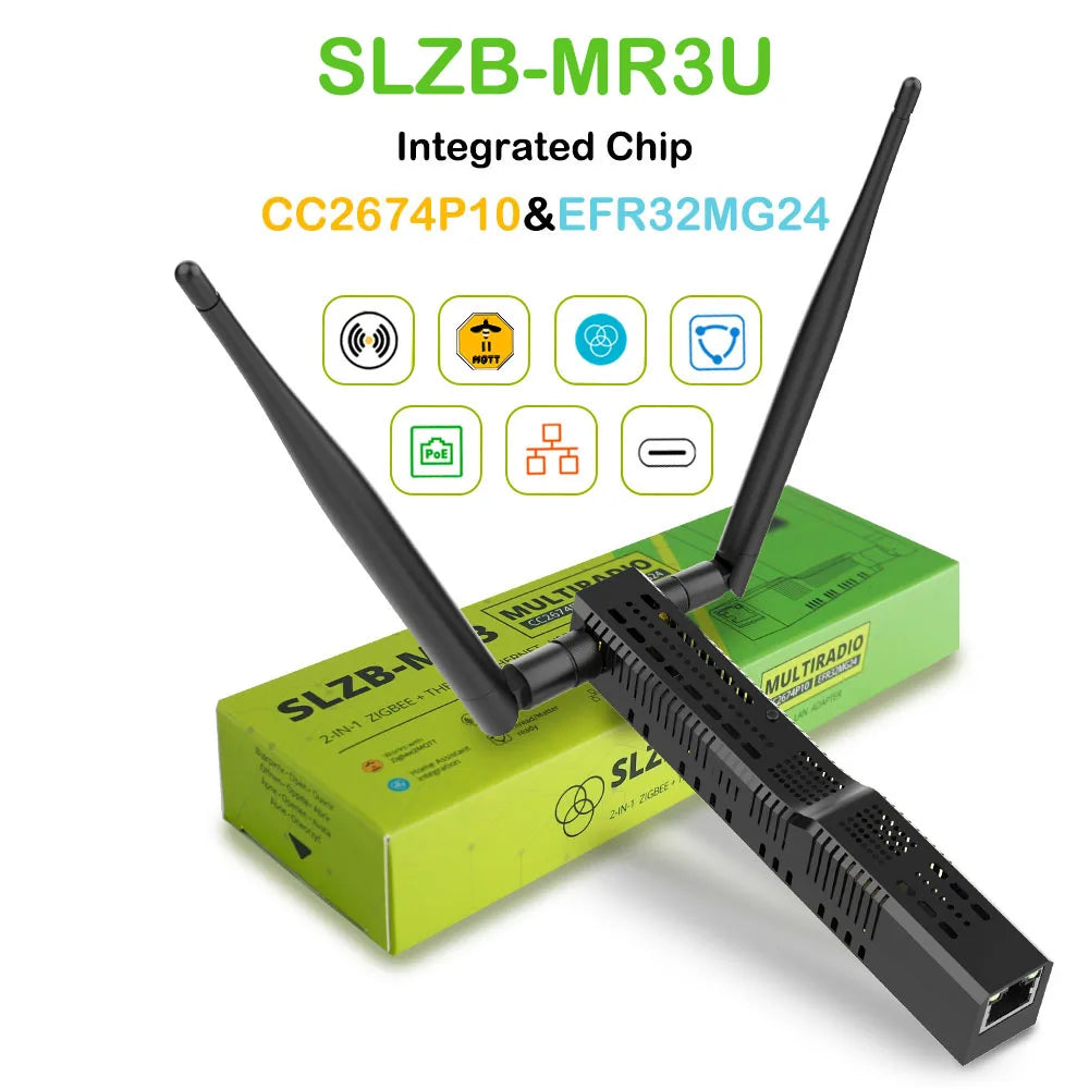 SMLIGHT SLZB-06/M/P7 Zigbee 3.0 to Ethernet,USB,and WiFi gateway coordinator with PoE,works with Zigbee2MQTT,Home Assistant,…