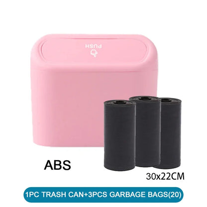 Car Trash Can (with Lid) Contains 60 (300) Garbage Bags, Small Car Trash Can, Leak-proof Mini Car Accessories - image 15
