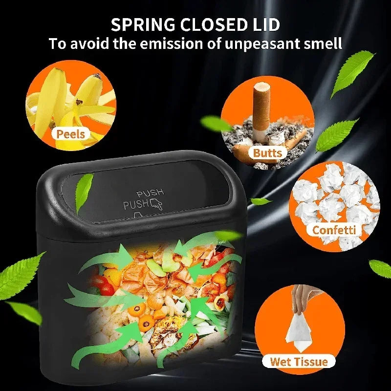 Car Trash Can (with Lid) Contains 60 (300) Garbage Bags, Small Car Trash Can, Leak-proof Mini Car Accessories - image 5