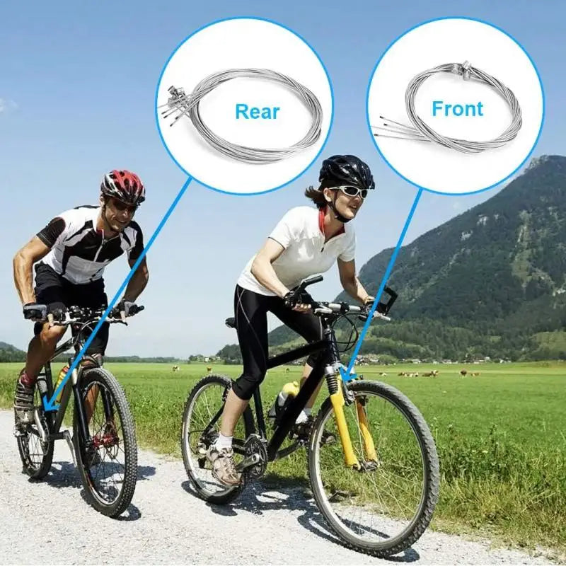 10/5/3/1PC 2M MTB Bicycle Brake Line Bicycle Speed Line Fixed Gear Shifter Gear Brake Cable Set Core Inner Wire MTB Road Bik…