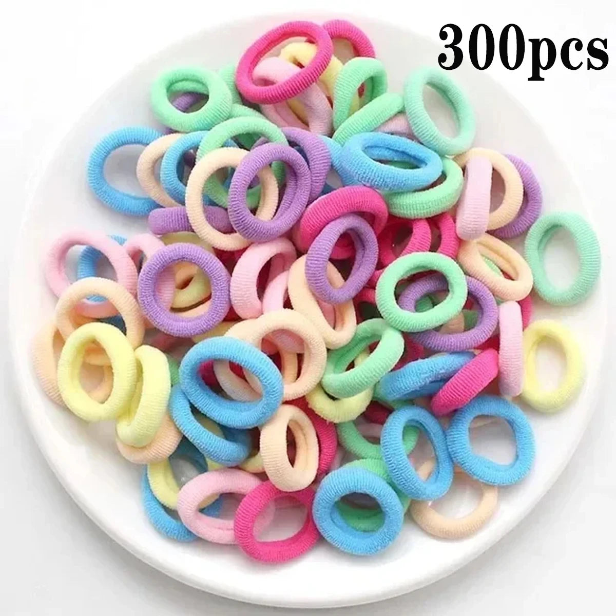 200-1000pcs Women Girls Colorful Nylon Elastic Hair Bands Ponytail Hold Small Hair Tie Rubber Bands Scrunchie Hair Accessori…