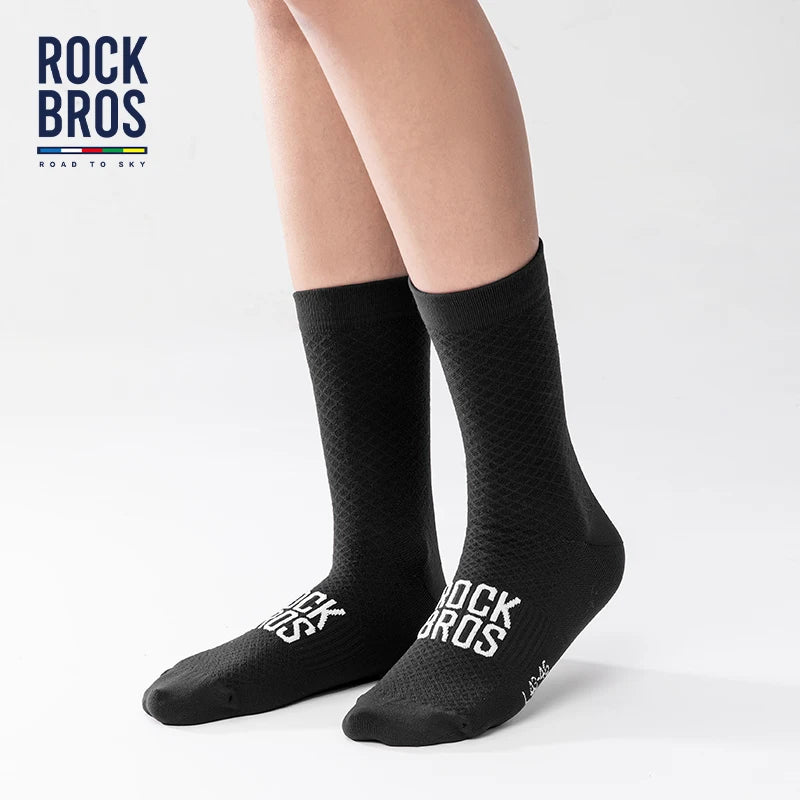 ROCKBROS ROAD TO SKY Sport Socks Breathable MTB Road Cycling Socks High Elastic Shock Absorbing A Pair Bike Socks - image 4