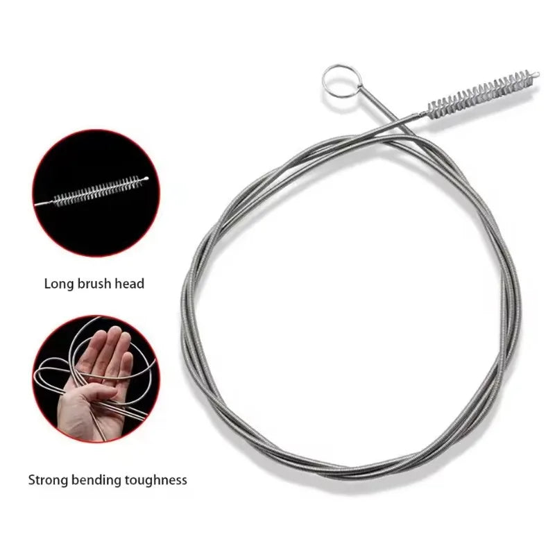 Refrigerator Drain Dredge Brush Water Dredging Tool Water Tube Cleaning Coil Cleaning Set Long Flexible Refrigerator Scrub B…