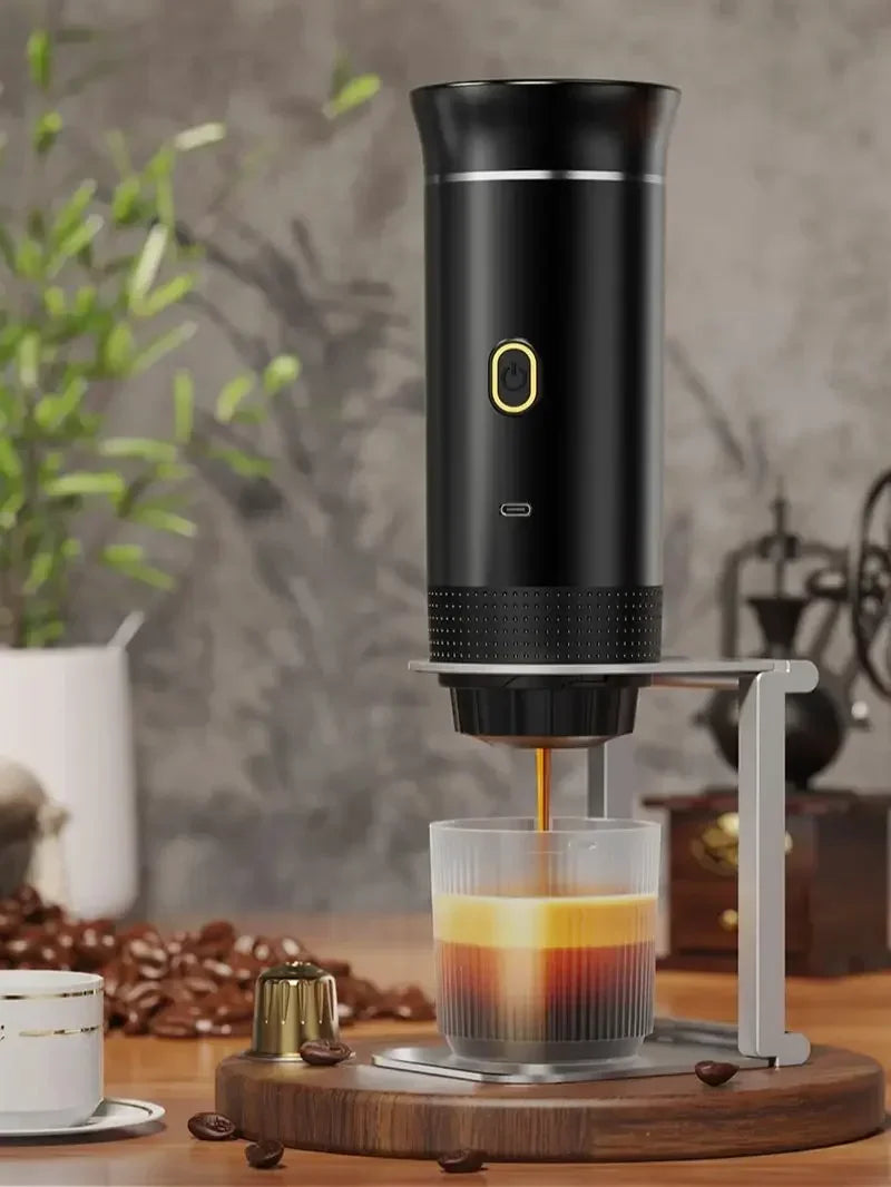 Wireless Electric Portable Espresso Coffee Machine for Car & Home Camping Coffee Maker 3-in-1 Capsule Powder Travel Coffee M…