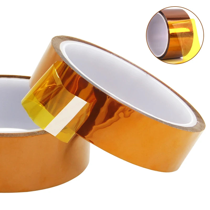 30m Long Gold Finger High Temperature Resistant Tape Polyimide Tape Multi Size Pet Anti Static Lithium Battery Insulation Ta…