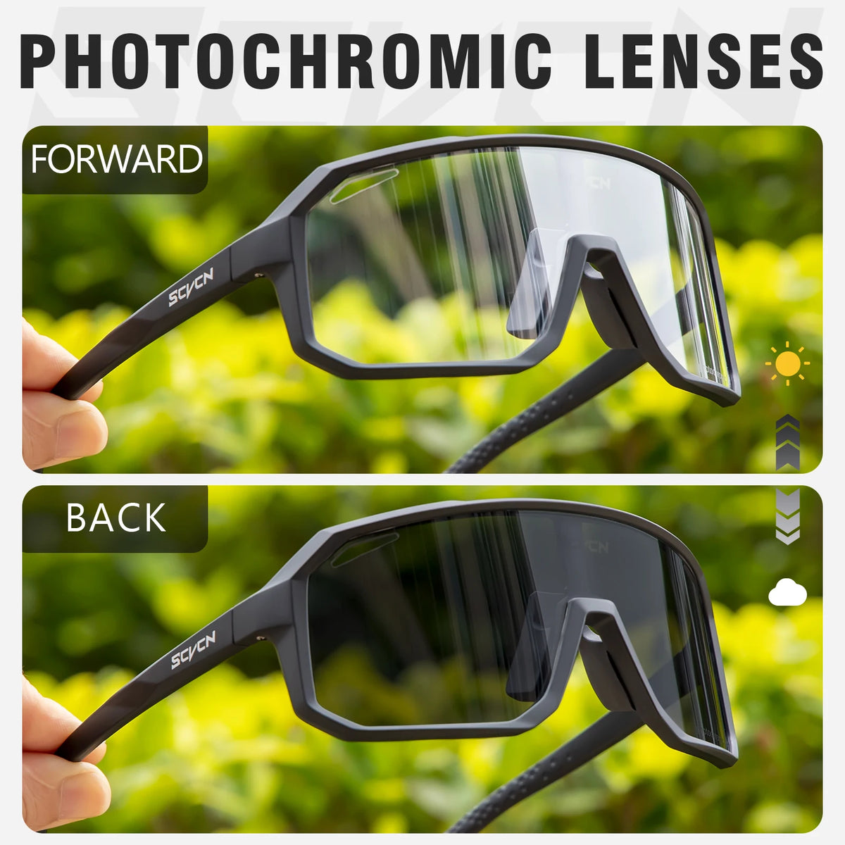 SCVCN New Cycling Glasses Bike Sunglasses Men UV400 Eyewear Outdoor Sports MTB Goggles Bicycle Women Riding Hiking Sunglasse…