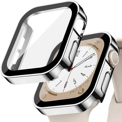 Tempered Glass+Cover For Apple Watch 11 10 9 8 7 46mm 42mm PC Bumper Screen Protector Case iWatch Series 7 6 5 4 SE3 44 40 4…