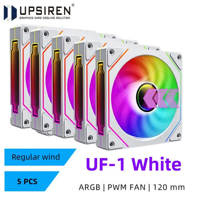 UPSIREN UF-1 PRISM 4 PRO Computer Chassis Fan 12cm ARGB 4 Pin PWM Quiet Cooling Fan 12V Large Air Volume 45.2CFM/600-1500RPM…