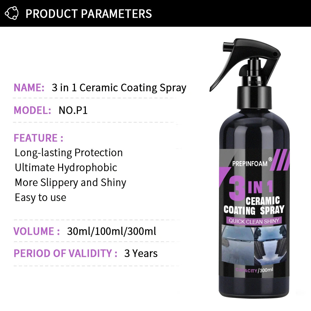 Ultimate Ceramic Coating Spray Coatin Nano Crystal Hydrophobic Layer Polishing Paint Coating Agent Polish Nanos Coatings - i…