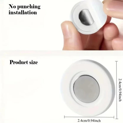 3/6pcs No Drill Magnetic Remote Holder - Wall Mount for TV/AC/DVD Remotes, White Space-Saving Design - image 4
