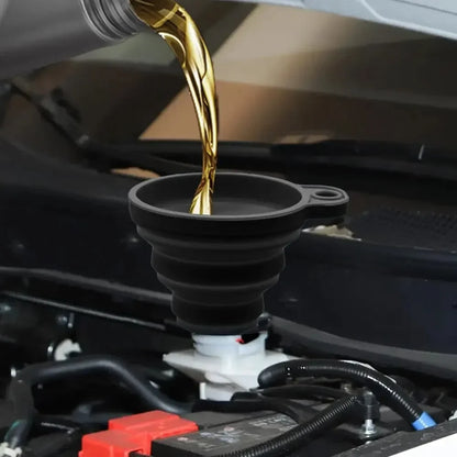 Engine Funnel Car Universal Silicone Liquid Funnel Washer Fluid Change Foldable Portable Auto Engine Oil Petrol Change Funne…