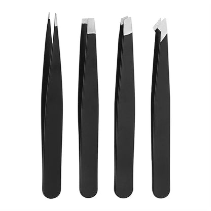 1/4pcs Set Professional Eyebrow Hair Removal Splinter Tweezers Set Perfect For Very Effortless and Relaxed to Remove - image…