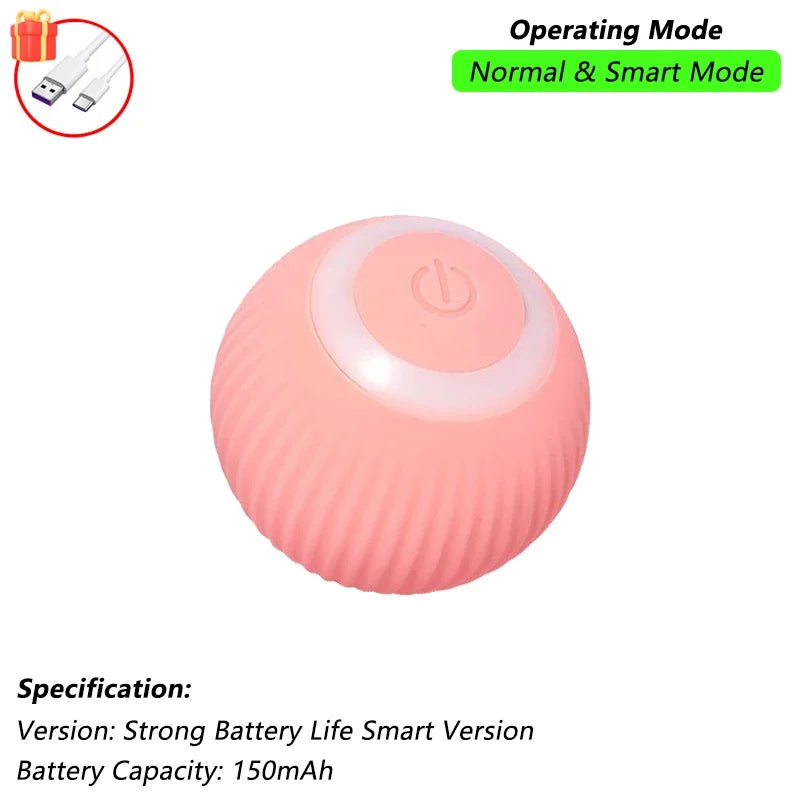iLMH 1/2 PCS Cat Interactive Ball Toy Automatic Rolling Ball Faux Tail Rechargeable Smart Pet Electric Toy Pet Toy Imitate M…