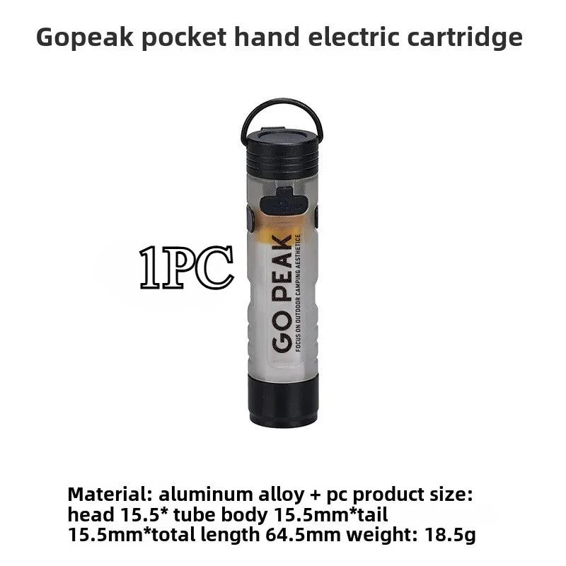 GOPEAK Pocket Mini Flashlight Outdoor Key Clip Cap Ambient Led Long Endurance Disaster Relief Emergency 5050 Small Light - i…