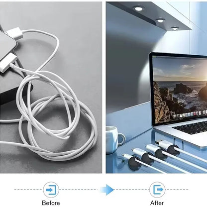 5/50Pcs Mini Cable Winder Organizer USB Charging Cable Clips Desk Tidy Organiser Wire Cord Holder Protectors In Home Office…