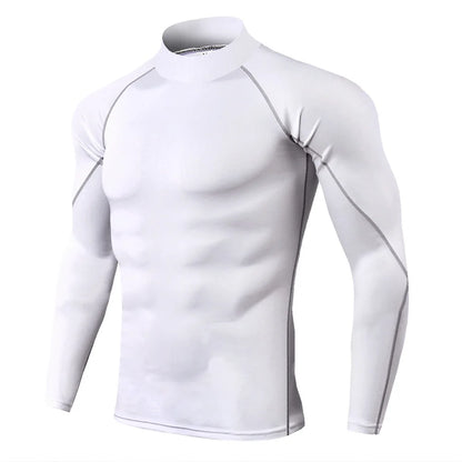 Men Sport T-shirt Quick Dry Bodybuilding Running Shirt Long Sleeve Compression Top Gym T Shirt Men Fitness Tight Rashgard -…