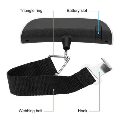 Portable Scale Digital LCD Display 110lb/50kg Electronic Luggage Hanging Suitcase Travel Weighs Baggage Bag Weight Balance T…