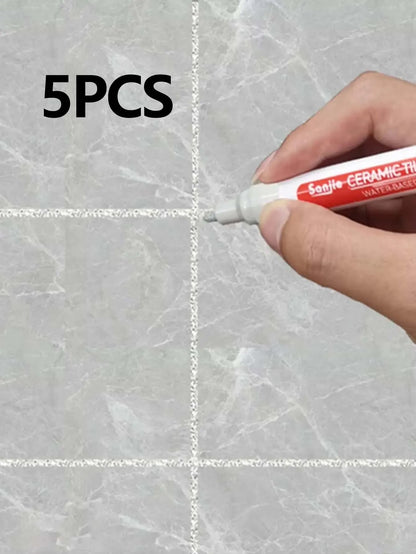 1/5/10/30PC Ceramic tile bathroom wall floor tile gap color repair anti-mildew waterproof whiteboard color repair pen - imag…