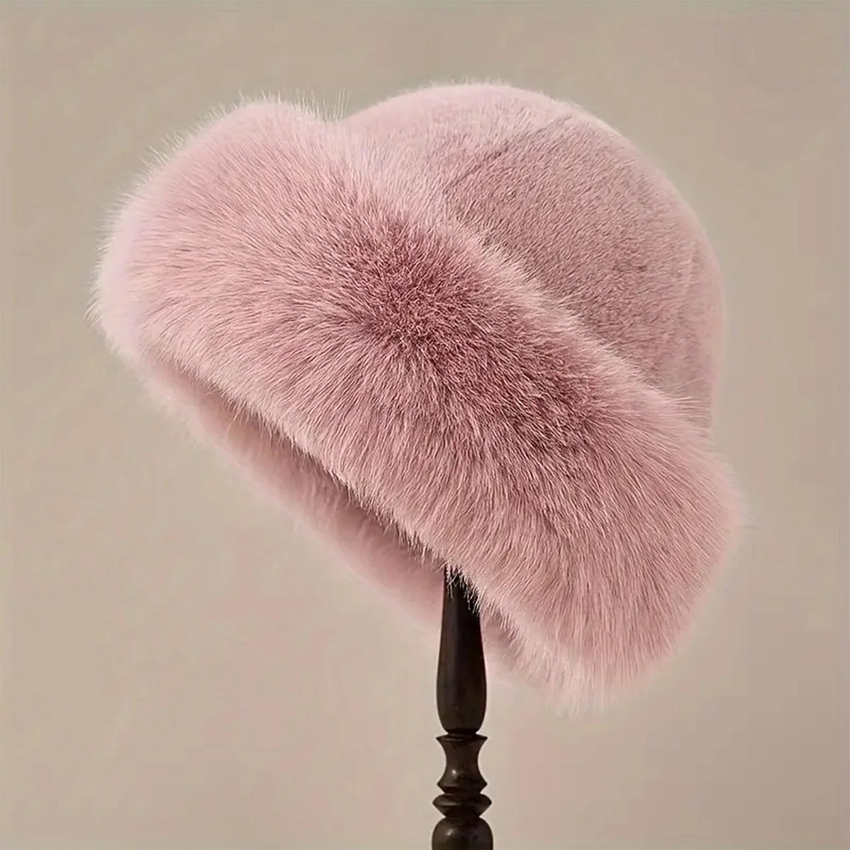 Thicken Plush Warm Fur Hat for women Fluffy Beanie winter Warm Thick Hat Mongolian Caps for Cold Weather Snow Caps - image 3