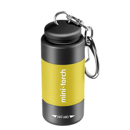 USB Rechargeable LED Multifunctional Strong Light Pocket Keychain Flashlight Waterproof Outdoor Hiking Camping Mini Flashlig…