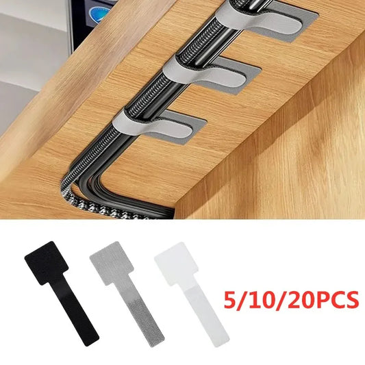 20/10/5PCS Releasable Cable Organizer Ties Mouse Earphones Wire Management Nylon Cable Ties Reusable Loop Hoop Tape Straps T…
