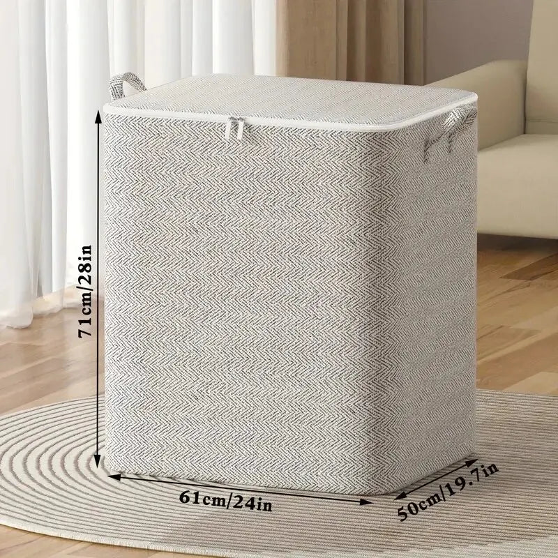 1pc Household Large Capacity Storage Bag Non-woven Material, Closet Wardrobe Organizer Can Be Used For Quilt Clothing, Toys…
