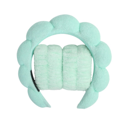 1/3Pcs Fashion Microfiber Washing Wristbands Scrunchies Puffy Headband Spa Bubble Headband for Washing Face Makeup Shower Sk…