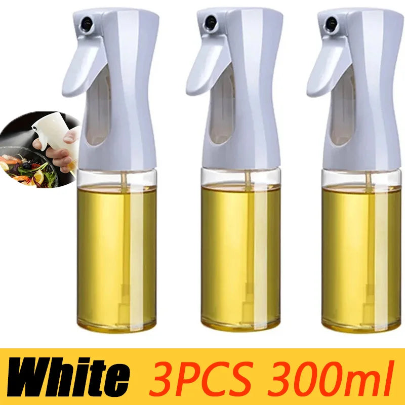 200/300/500ml Oil Spray Plastic Household Kitchen Oil Spray Bottle Or Oil Brush Nebulizing Mist Filling Cooking Dual Use BBQ…