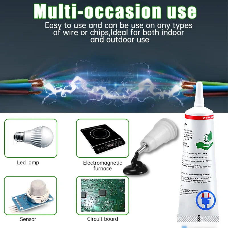 Waterproof Liquid Electrical Tape Rubber Insulating Cable Wire Coat Glue Insulation Adhesives Sealer Home Fix Line Glue - im…