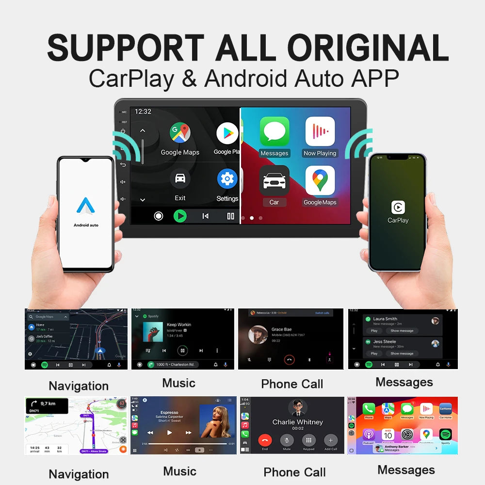 XUDA 2in1 Wireless CarPlay Adapter Android Auto AI Smart Box Car Intelligent Systems For VW Toyota Nissan Honda Ford Benz -…