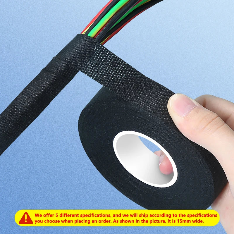 iLMH High Temperature Wire Harness Cloth Tape Automotive Cable Loom Heatproof Fabric Adhesive Tape, Engine Electrical Insula…