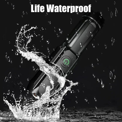 Powerful LED Flashlight Rechargeable USB Built-in Lithium Battery Waterproof Zoom Fishing Hunting Camping Tactical Flashligh…