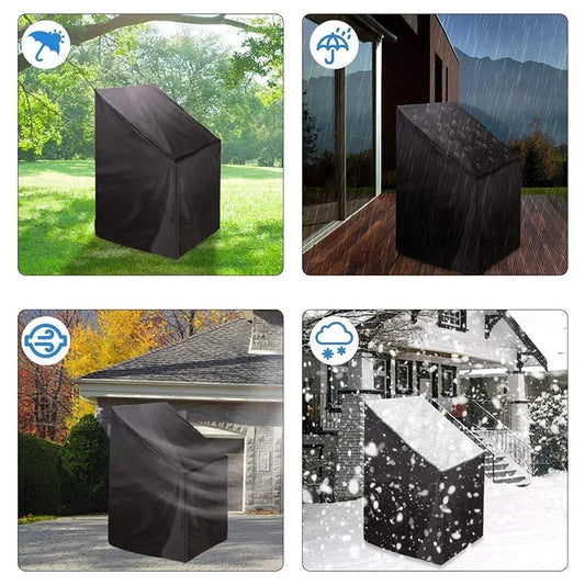 Stacked Chair Dust Cover Outdoor Garden Patio Furniture Protector Cover Waterproof Dustproof Chaircover Rain Cover Chair Sof…