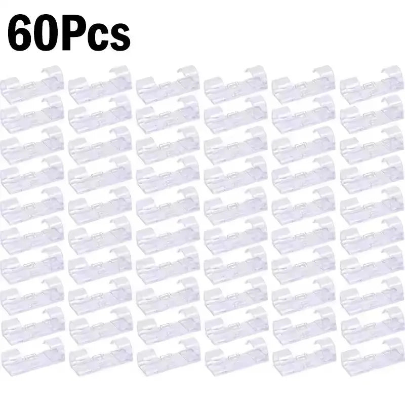 Cable Clips Organizer Drop Wire Holder Cord Management Self-Adhesive Cable Manager Fixed Clamp Wire Winder For Home Office C…