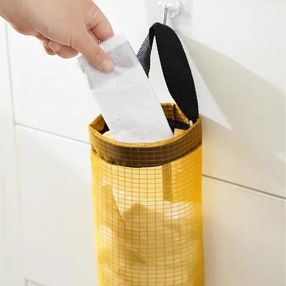 1 PCS Garbage Bag Storage Kitchen Garbage Organizer Plastic Bag Holder Organizing Hanging Garbage Collection Storage Bag - i…