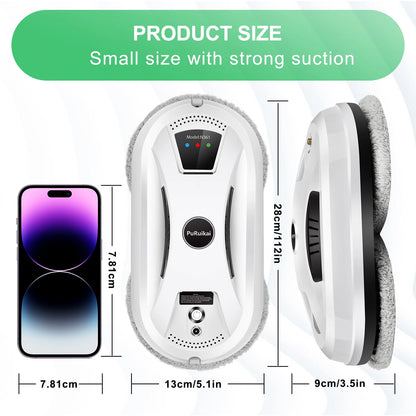 PuRuiKai Home Window Cleaning Robot Smart Window Glass Vacuum Cleaner One-key Glass Wall Cleaning Machine - image 5