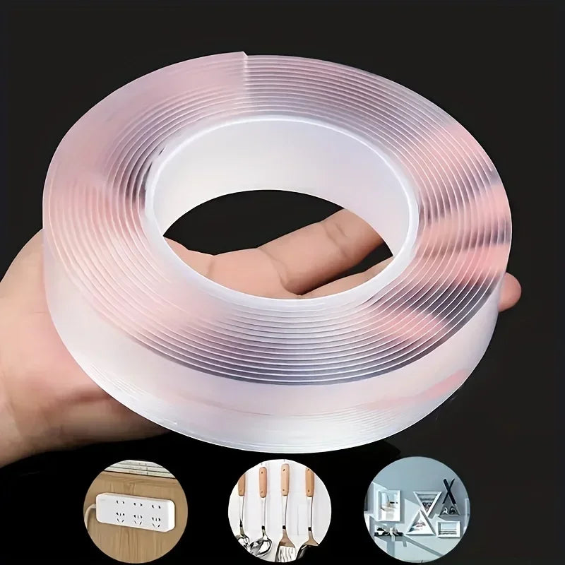 5m Double Contact Nano Tape Powerful Extra Strong Sided Adhesive for Kitchen and Bathroom Waterproof and Cleanable Tool - im…