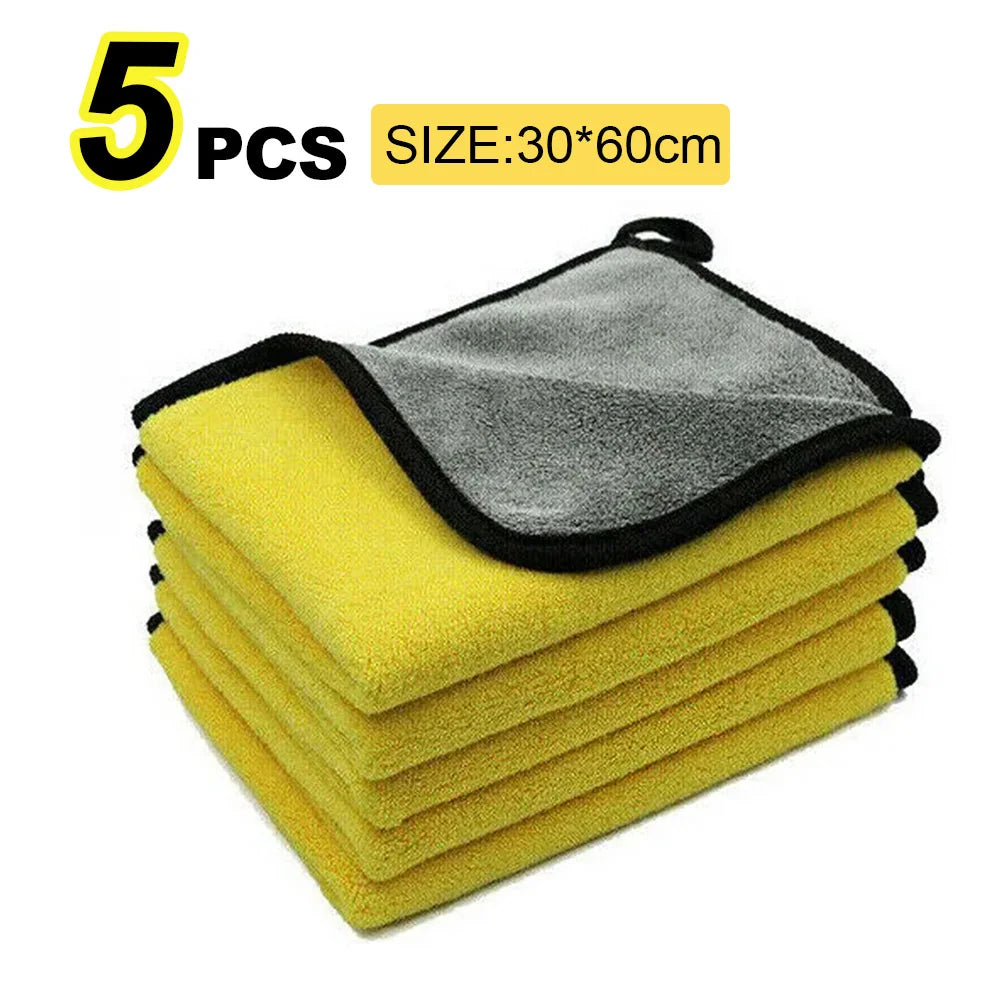 Car Wash Microfiber Towel 30x30/60CM Car Cleaning Drying Cloth Hemming Car Care Cloth Detailing Car Wash Towel - image 11