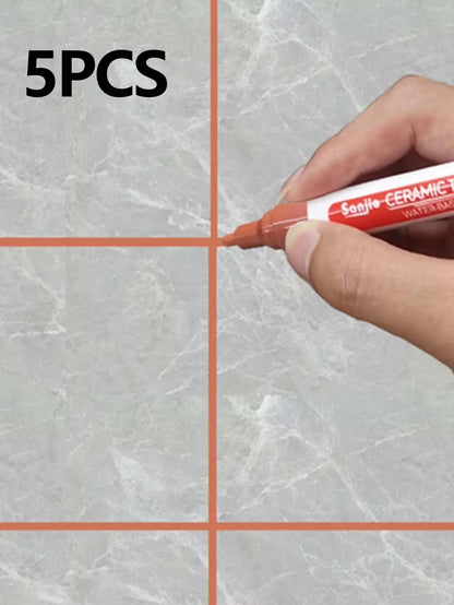 1/5/10/30PC Ceramic tile bathroom wall floor tile gap color repair anti-mildew waterproof whiteboard color repair pen - imag…