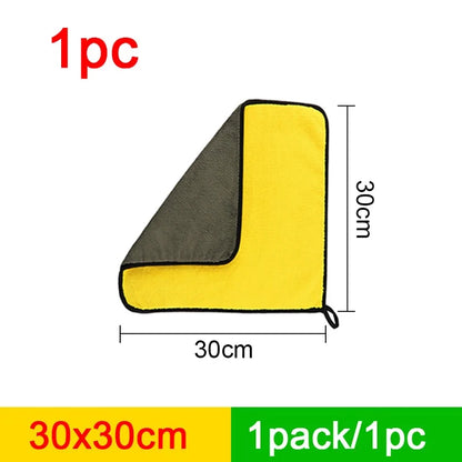 SEAMETAL Microfiber Car Washing Towel 400GSM Double-Sided Coral Velvet Clean Towels High Water Absorption Car Wash Drying Cl…