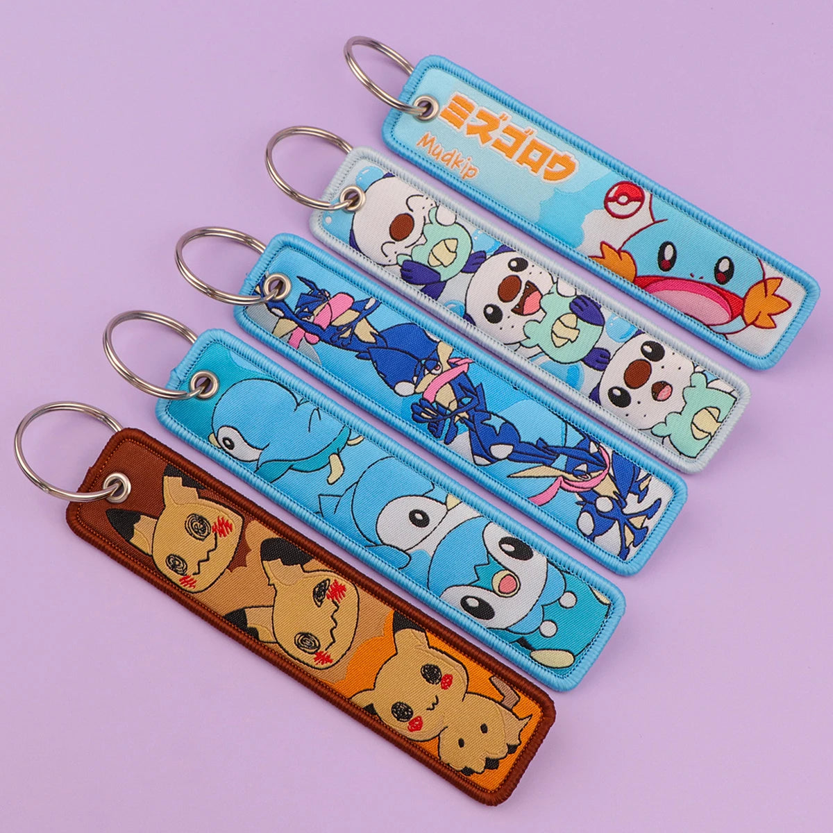 Japanese Anime Elf Monsters Keychain for Cars Backpack Key Holders Embroidery Keyrings Key Tag Jet Tag Accessories Gifts 1pc…