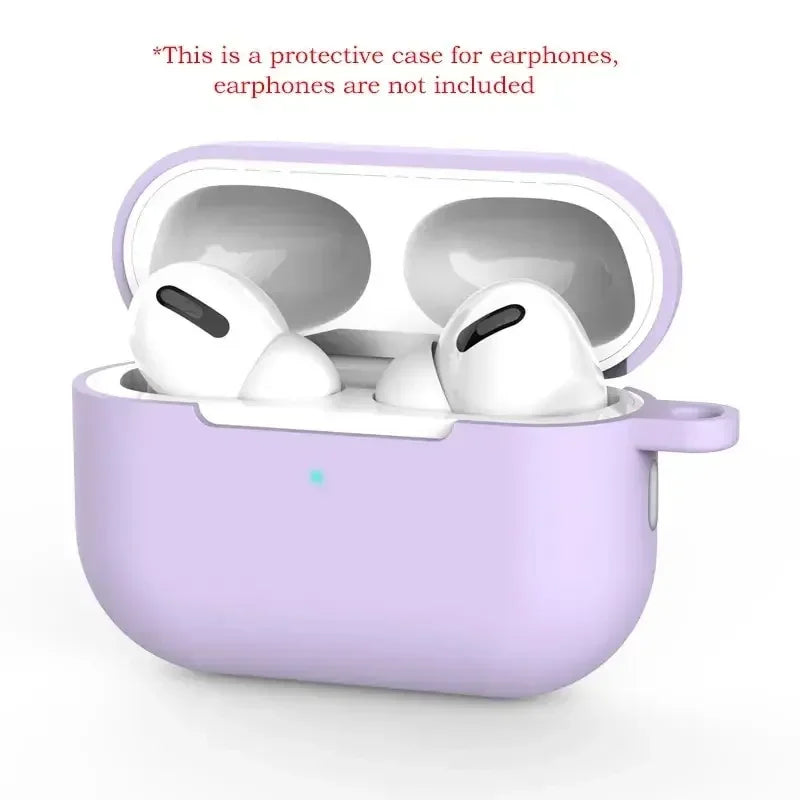 For AirPods Pro Protective Case Silicone New Solid Color Apple Bluetooth Headset Soft Case Protective Cover - image 9