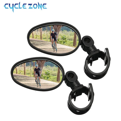1/2PCS Bicycle Rearview Mirror 360 Degree Adjustable Rotatable Universal Cycling Handlebar Rear View Mirrors for MTB Road Bi…