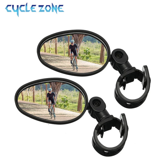 1/2PCS Bicycle Rearview Mirror 360 Degree Adjustable Rotatable Universal Cycling Handlebar Rear View Mirrors for MTB Road Bi…