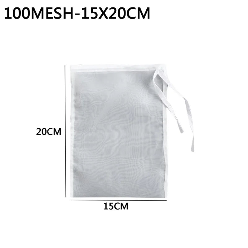 Nylon Filter Bags Vegetable Milk Strainer Sieve Drain Tea Filter Net Bag Kitchen Gadgets For Home Food Cheese Cloth Honey Si…