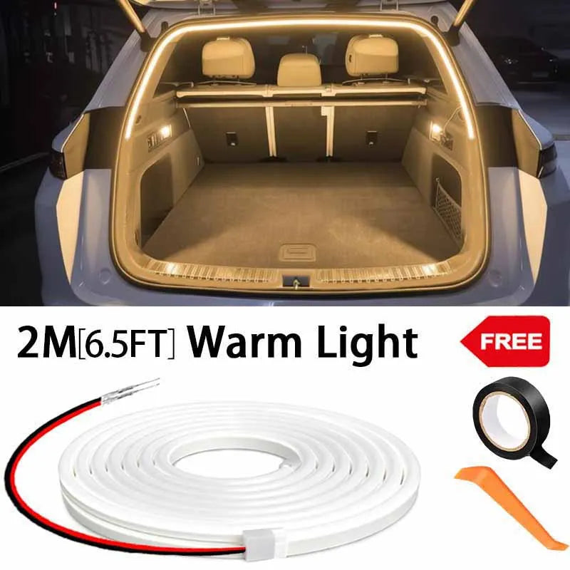 Car High Brightness Trunk Lighting Ambient Light Interior Decoration LED Wiring Free Automatic Sensing Tailgate Light Strip…