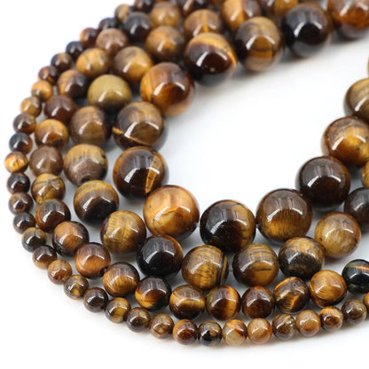 Natural Stone Beads Blue Tiger Eye Crystal Amethyst Rose Quartz Gemstone Bead for Jewelry Making Bracelet Necklace 4/6/8/10M…